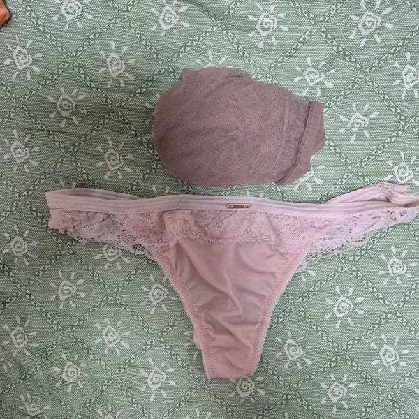 [BUNJANG] Women's Pink Lace Pantyhose / 중고 여자여성핑크 레이스  팬티  스타킹