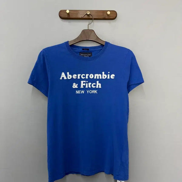 [BUNJANG] Abercrombie & Fitch Logo Blue T-Shirt / 아베크롬비 앤 피치 로고 블루 반팔 H3179