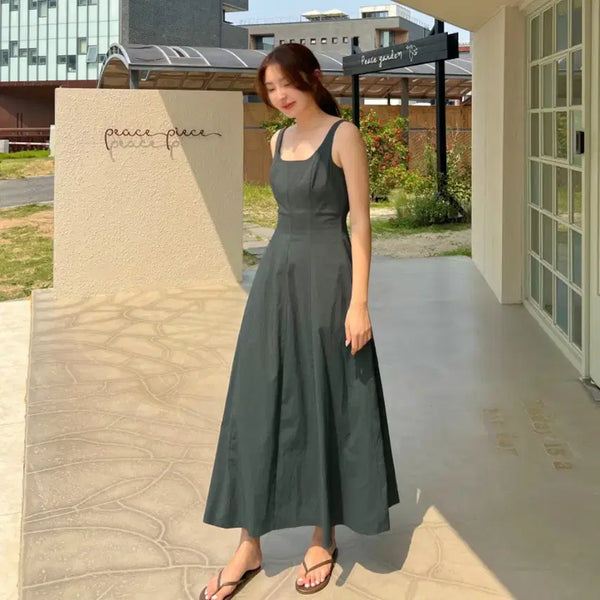 [BUNJANG] Masterpiece Square Neck Bustier Maxi Dress / 마스터피스(masterpiece) 스퀘어넥 뷔스티에원피스 55-66새상품