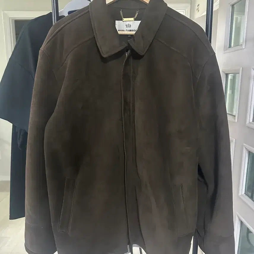 [BUNJANG] Suede Shearling Lined Bomber Jacket (Men's 105) / 스웨이드 무스탕 남성 105