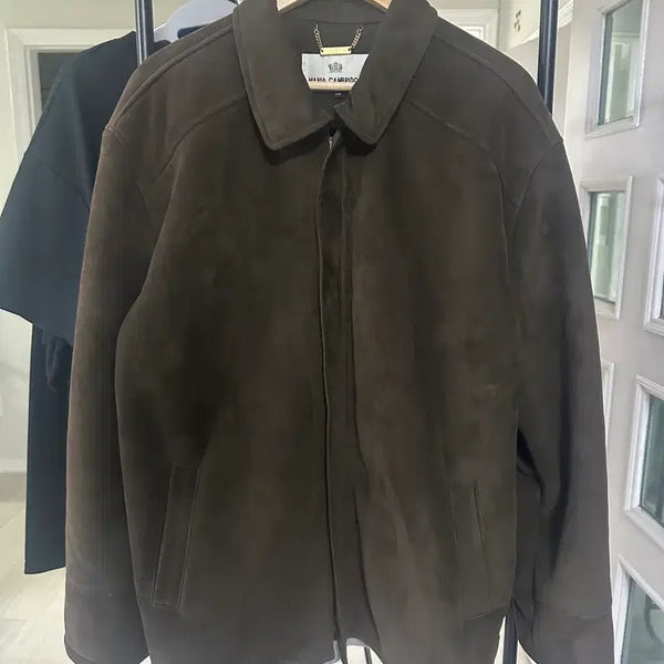 [BUNJANG] Suede Shearling Lined Bomber Jacket (Men's 105) / 스웨이드 무스탕 남성 105