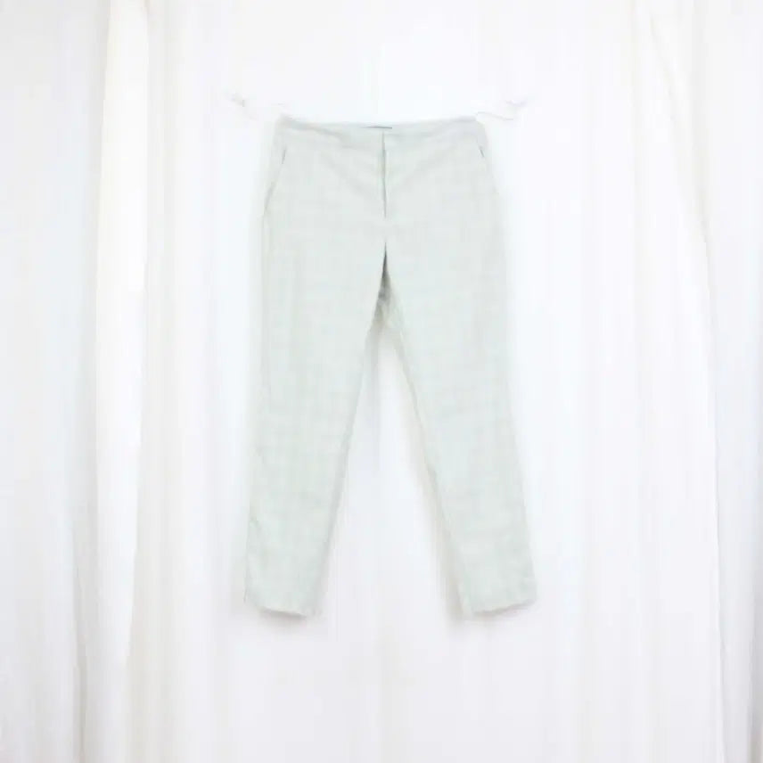 [BUNJANG] ZARA Women's Pastel Mint Cooling Slim Fit Summer Trousers / [정품] 자라 여성 민트 쿨링 여름 긴바지 슬랙스 상상샵