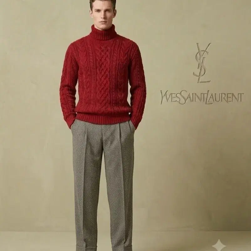 [BUNJANG] Saint Laurent Check Pattern Slacks 36 / 생로랑 체크 바지. 36