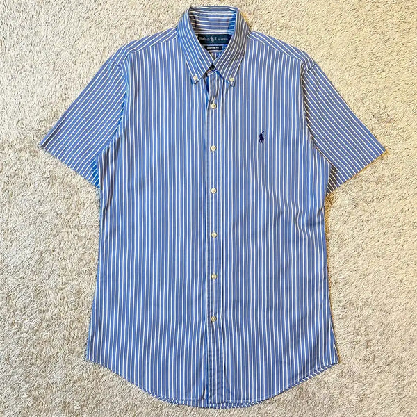 [BUNJANG] Polo Ralph Lauren New Navy Pony Stripe Short Sleeve Shirt M / [M] 폴로 랄프로렌 신형 네이비포니 스트라이프 반팔셔츠