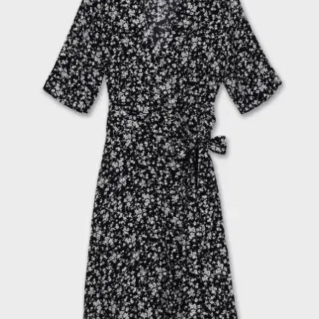 [BUNJANG] Floral Wrap Dress XS / 플로럴 랩 원피스 xs