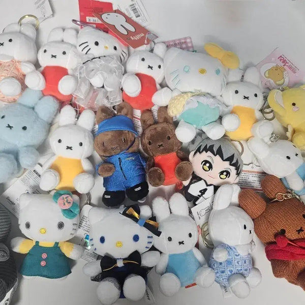[BUNJANG] Miffy x Hello Kitty Collaboration Plush Keychain / 미피 키티 인형 열쇠고리 산리오