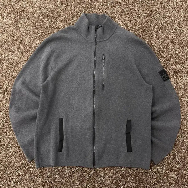 [BUNJANG] Calvin Klein Knit Zip-Up Jacket / L 캘빈클라인 니트 집업 자켓