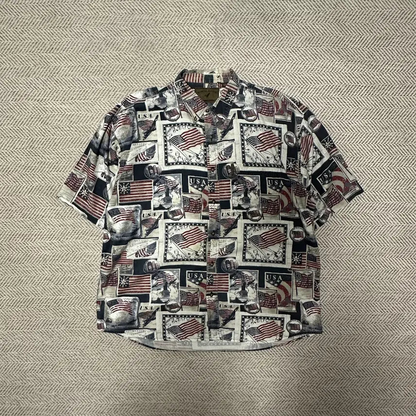 [BUNJANG] Vintage American Flag Shirt 2XL / VINTAGE american flag shirt