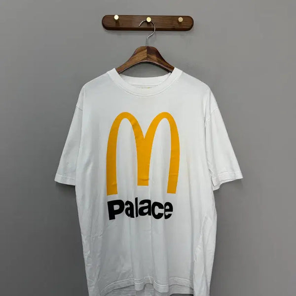 [BUNJANG] Palace x McDonald's Logo White T-Shirt XL / 팔라스 X 맥도날드 로고 화이트 반팔 H3181