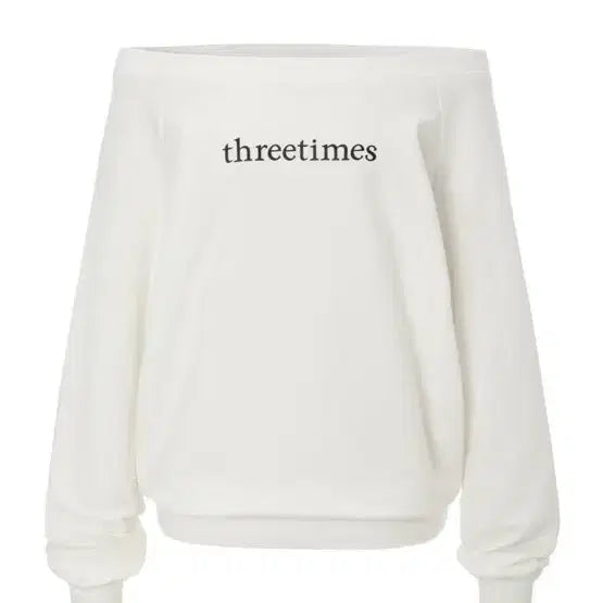 [BUNJANG] 3Times Basic Logo Off Top White Size S / 새상품) 쓰리타임즈 basic logo off top 화이트 S사이즈