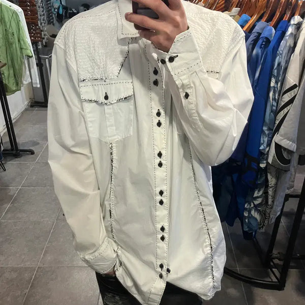 [BUNJANG] NO.9 Vintage Western Shirt White 2XL / [NO.9]빈티지 웨스턴 셔츠 화이트