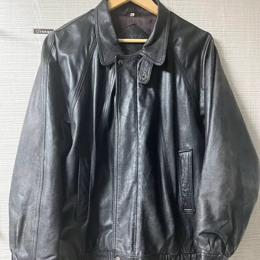 [BUNJANG] Vintage Leather Blouson Jacket / 빈티지 레더 블루종 자켓
