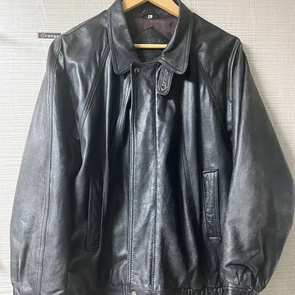 [BUNJANG] Vintage Leather Blouson Jacket / 빈티지 레더 블루종 자켓