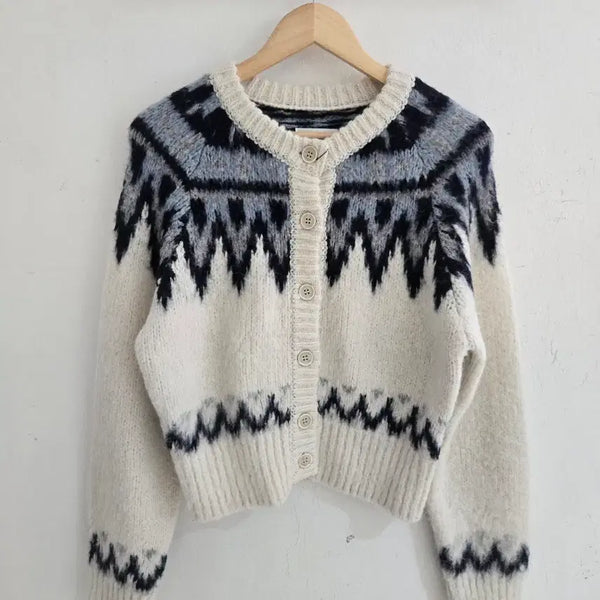 [BUNJANG] Re L 2023 Multi-Color Alpaca Wool Blend Cardigan / 리엘 2023 가디건