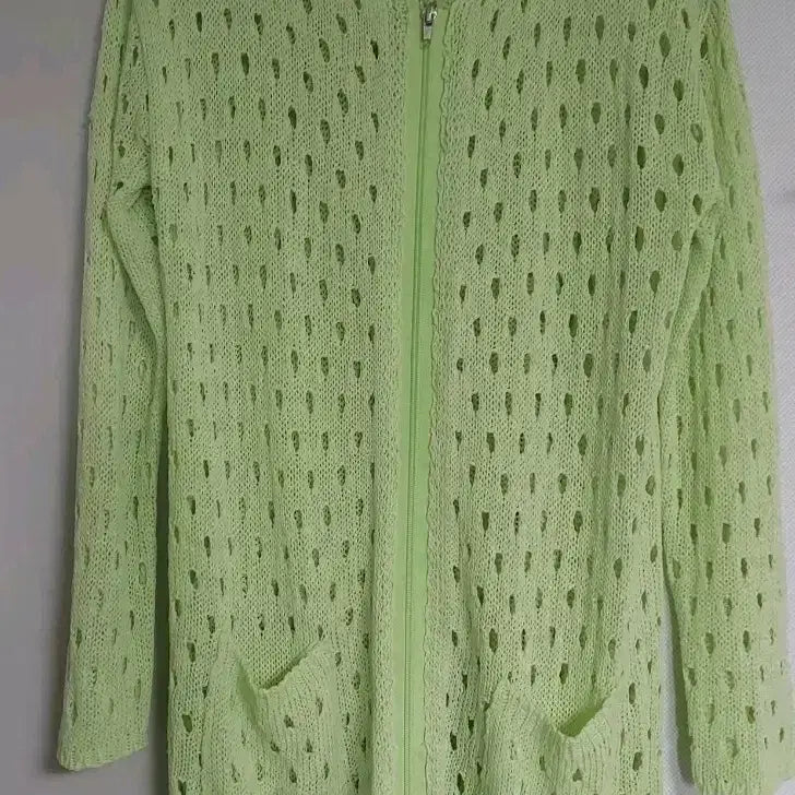 [BUNJANG] Lime Mesh Cardigan L / 망사 가디건 라임색 L
