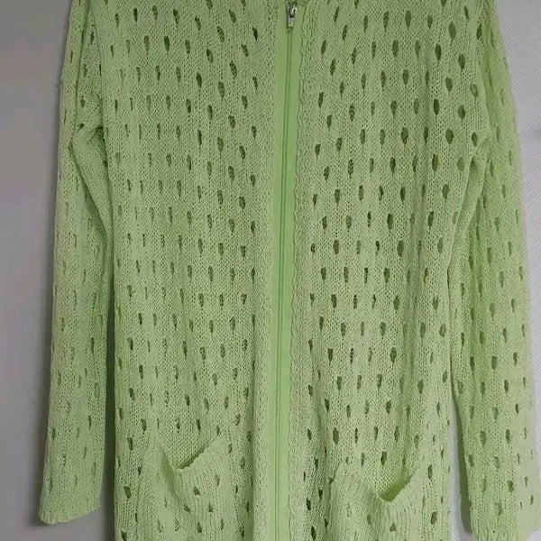 [BUNJANG] Lime Mesh Cardigan L / 망사 가디건 라임색 L