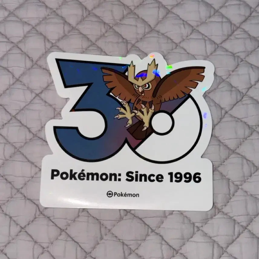 [BUNJANG] Pokemon 30th Anniversary Sticker Noctowl / 포켓몬 30주년 스티커 야부엉