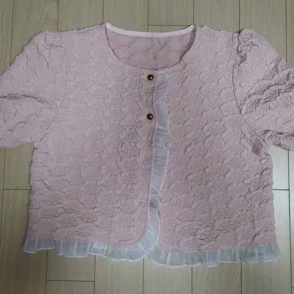 [BUNJANG] Lovely Shirring Blouse Pink / 러블리 셔링 블라우스 핑크