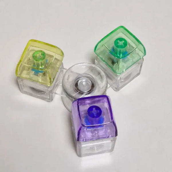 [BUNJANG] 3-Key Clicker LED Light Keyring Bag Charm / 3구 키캡 클릭커 딸깍이 LED 불빛 키링 가방고리