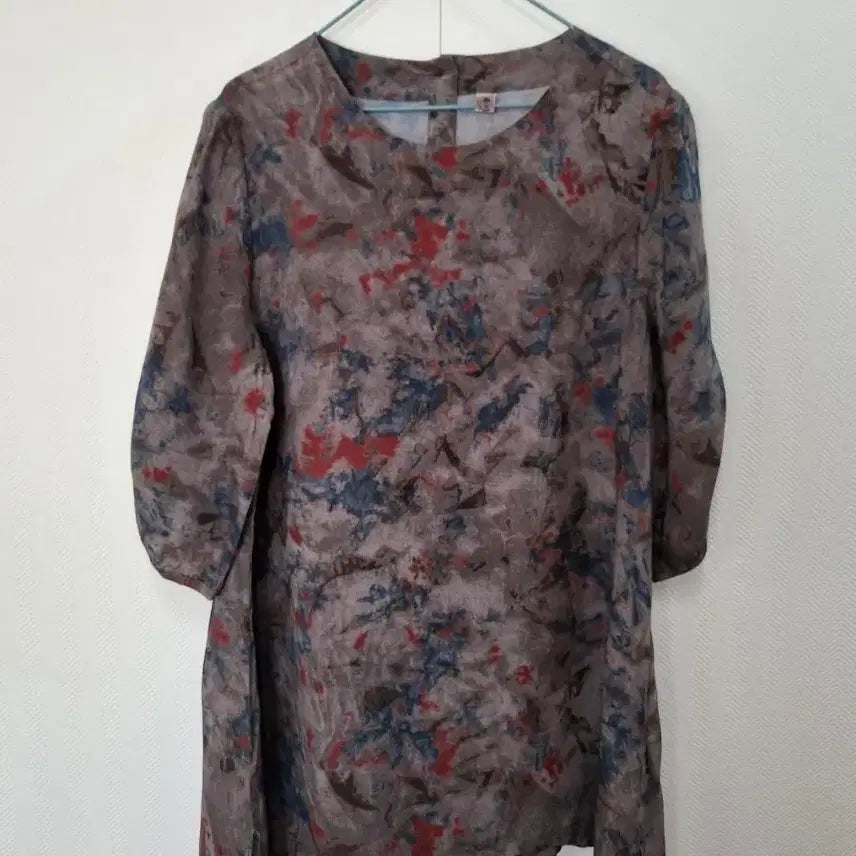 [BUNJANG] Patterned Rayon Blouse Size 77 / 인견 패턴 블라우스 77