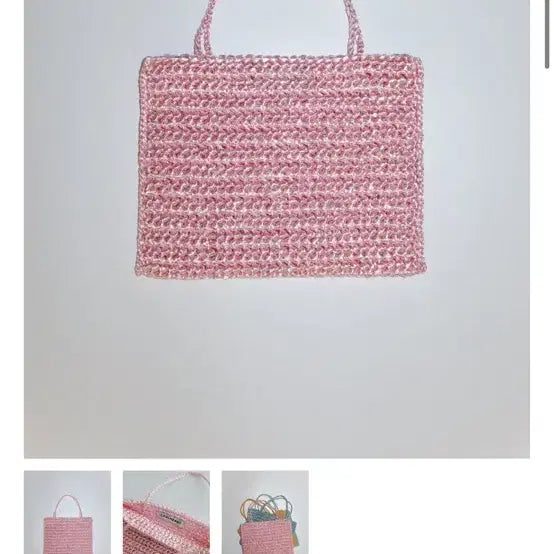 [BUNJANG] Crochetant Pink Tote Bag / 크로쉐안트 핑크 가방