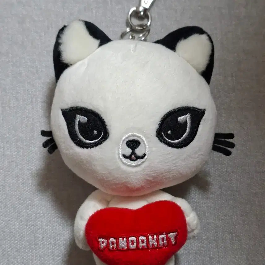 [BUNJANG] Panda Cotton Heart Keyring Doll / 판다코튼 하트 키링 인형