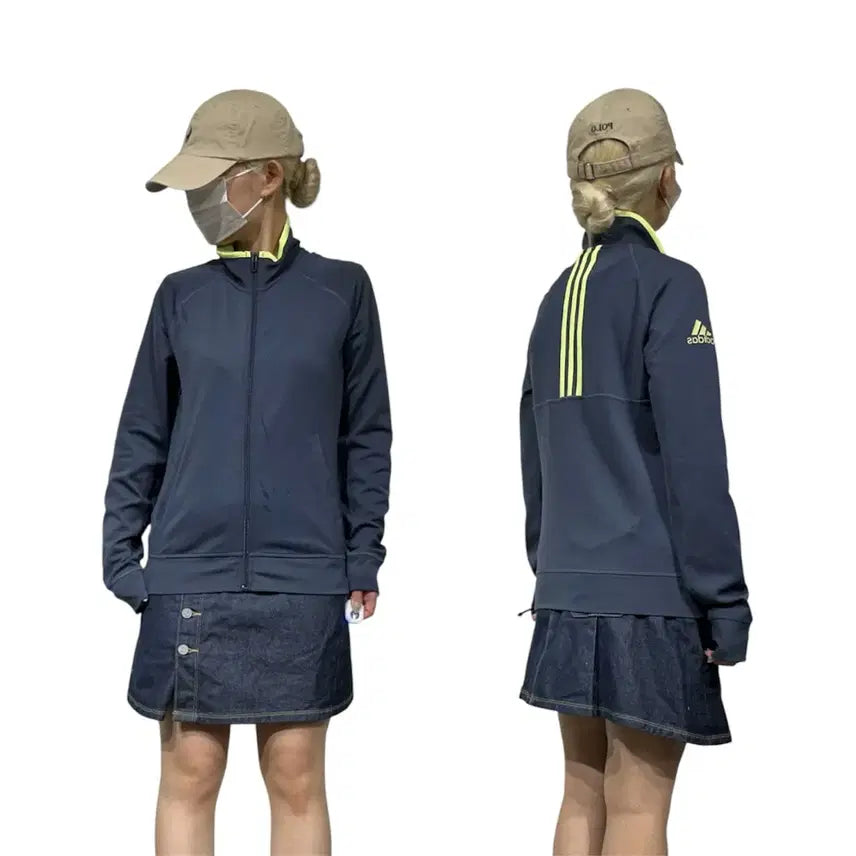 [BUNJANG] Adidas Charcoal Neon Tricolor Old School Track Top Jersey L / 아디다스 차콜 네온 삼선 올드스쿨 트랙탑 져지 L