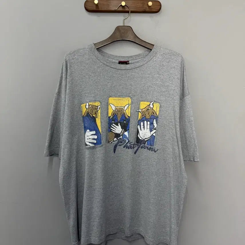 [BUNJANG] Phat Farm 90s Vintage Graphic T-Shirt Grey 2XL / Phat Farm 90s 빈티지 그래픽 그레이 반팔 H3184