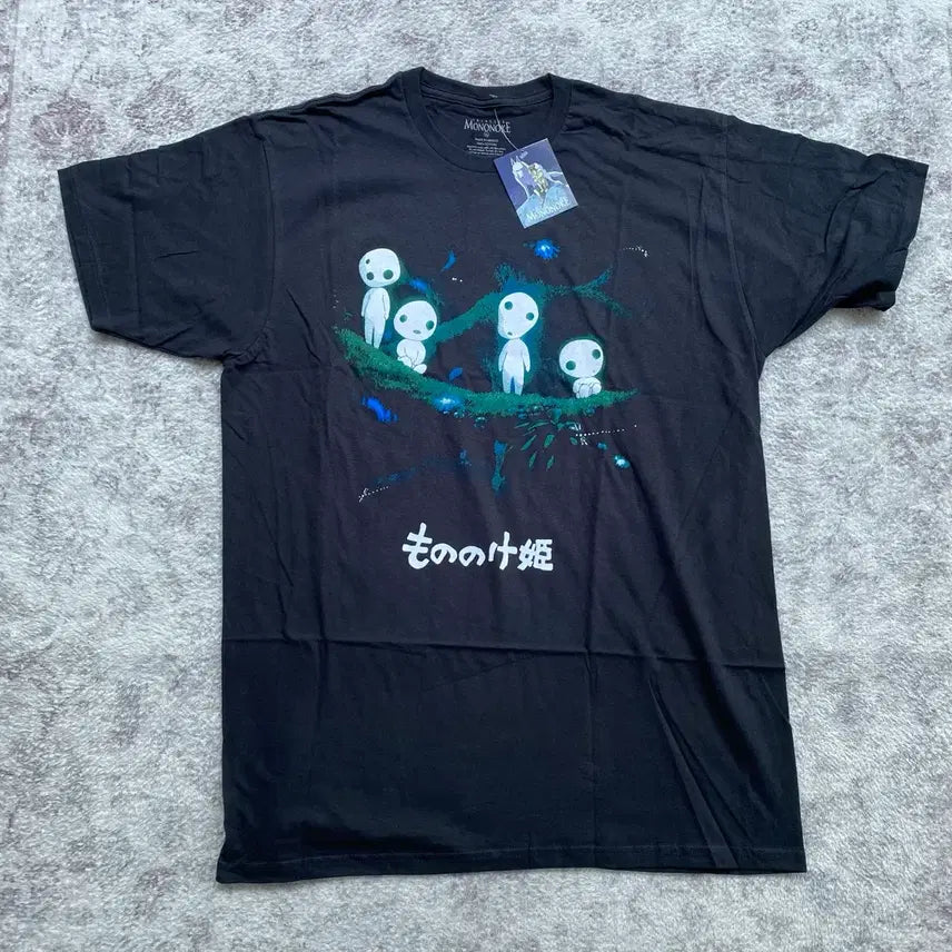 [BUNJANG] Ghibli Princess Mononoke Kodama Official Animation T-Shirt / 지브리 모노노케 코다마 오피셜 애니메이션 티셔츠 애니티