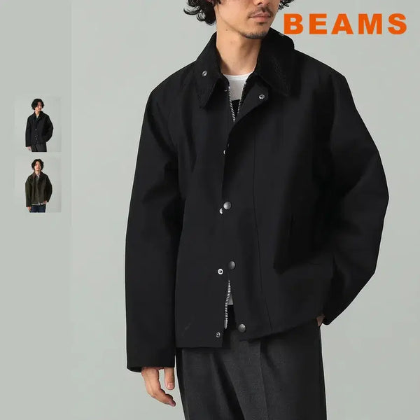 [BUNJANG] BEAMS x Barbour Transport Peach Skin Jacket / 빔즈 에프 별주 바버 트랜스포트 피치스킨 자켓
