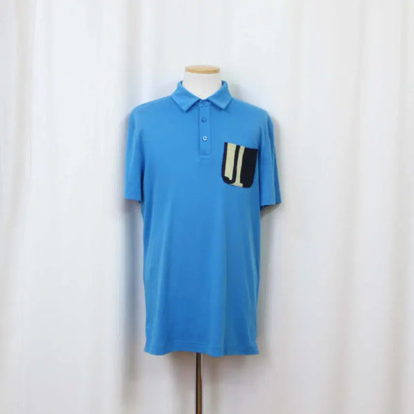 [BUNJANG] J.LINDEBERG Men's Cooling Blue Short Sleeve Golf Polo Shirt (Size L) / [정품] 제이린더버그 남성 시원한 쿨링 블루 반팔 골프 티셔츠 (L) 상상샵