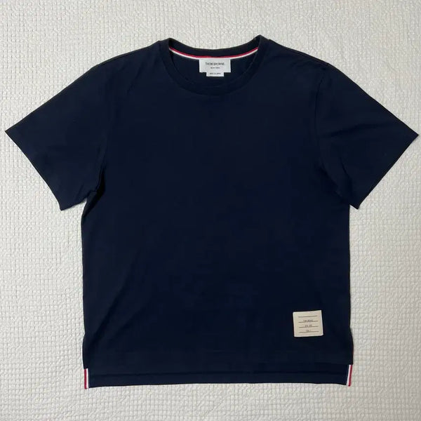 [BUNJANG] Thom Browne Navy Short Sleeve T-Shirt Size 2 / (당일배송 정품) 톰브라운 네이비 반팔티셔츠