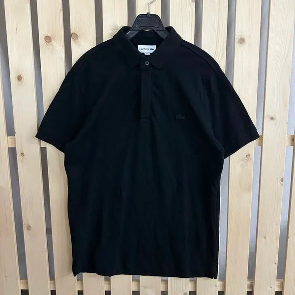 [BUNJANG] Lacoste Short Sleeve Polo Shirt Black / (M) 라코스테 반팔 카라티 블랙