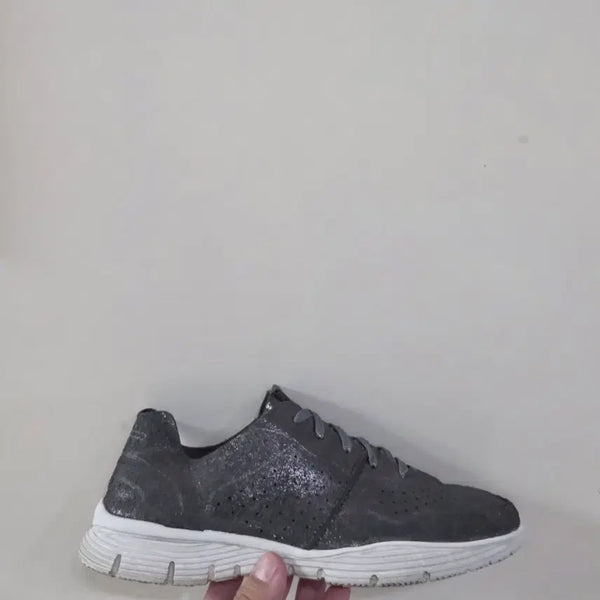 [BUNJANG] Skechers Seager Major League Gunsmoke Metallic Glitter Walking Shoes / [250] 스케쳐스 씨거 메이저리그 건스모크메탈릭글리터ㅡ단종매물,최저가