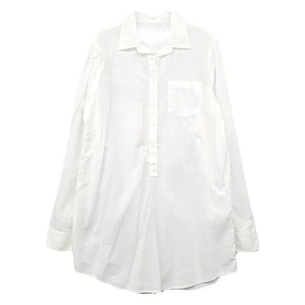 [BUNJANG] Giordano White Long Shirt M / 지오다노 화이트 롱 셔츠 M
