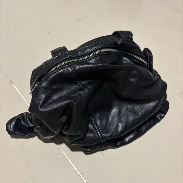 [BUNJANG] Comme des Garçons Black Leather Shoulder Bag / 꼼데가르송 블랙 레더 숄더백