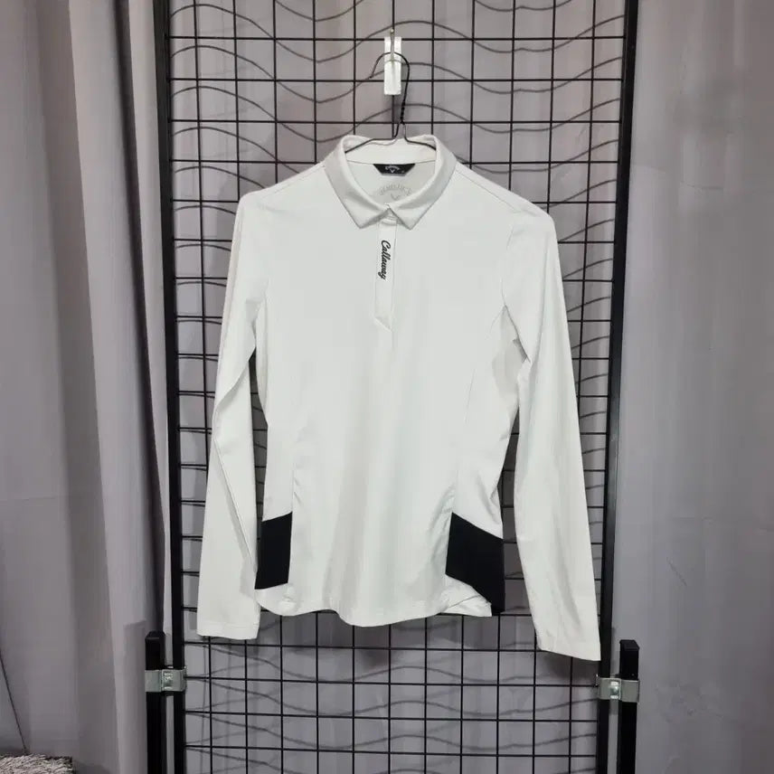 [BUNJANG] Callaway Golf Women's Long Sleeve Performance Spandex Polo Shirt Size 85 / 캘러웨이 골프 카라 긴팔 여성 골프웨어 기능성 스판 골프티 폴로티 85
