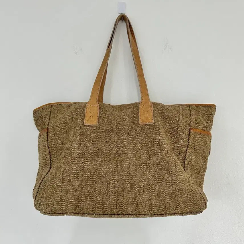 [BUNJANG] Jibotcelli Raffia Texture Nylon Tote Bag / 지보티첼리 라피아 텍스처 나일론 토트백
