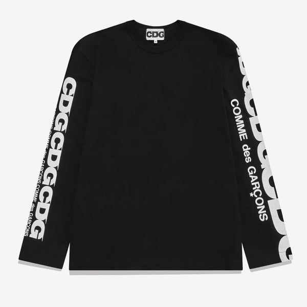 [BUNJANG] Comme des Garçons CDG Logo Long Sleeve T-Shirt XL Black Cotton / 꼼데가르송 CDG 로고 롱슬리브 티셔츠