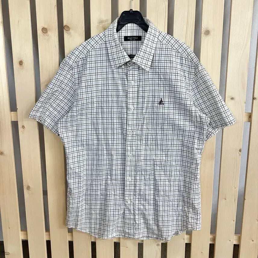 [BUNJANG] Beanpole Check Short Sleeve Shirt (L) / (L) 빈폴 체크 반팔 셔츠