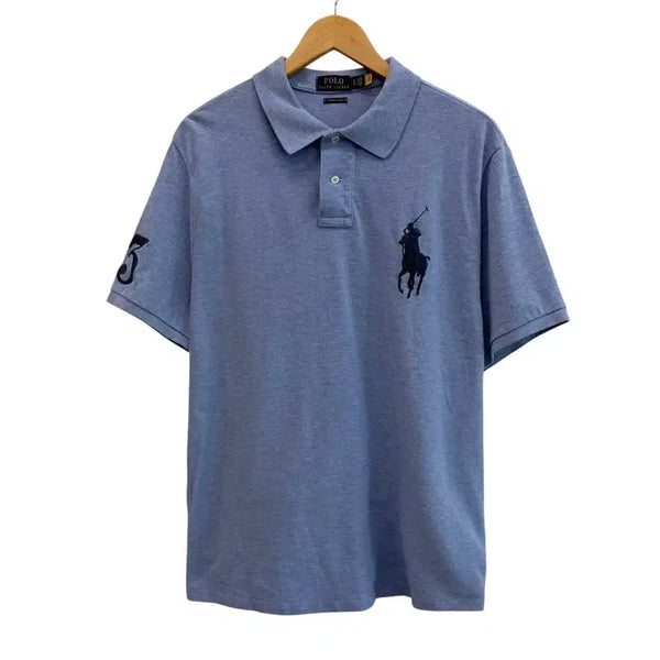 [BUNJANG] Polo Ralph Lauren QR New Big Pony Short Sleeve Pique Polo Shirt - Sky Blue (XL) / 폴로 QR신형 빅포니 반팔 피케티 카라티 소라색 (XL)