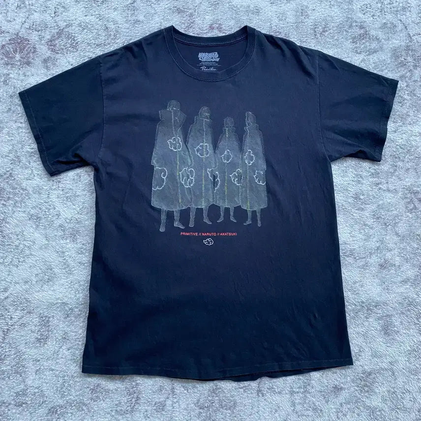 [BUNJANG] Akatsuki Official Animation T-Shirt / 나루토 아카츠키 오피셜 애니메이션 티셔츠 애니티