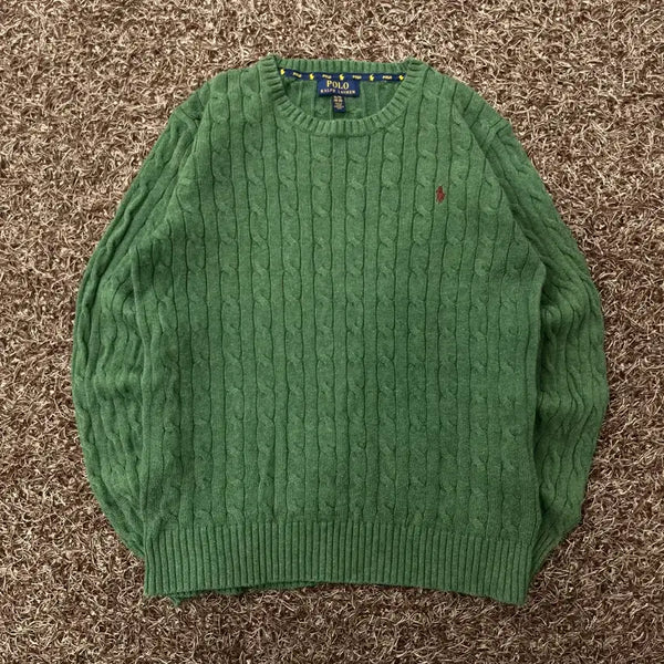 [BUNJANG] Polo Ralph Lauren Girls Cable Knit Sweater XL / XL 폴로 랄프로렌 걸즈 케이블 니트