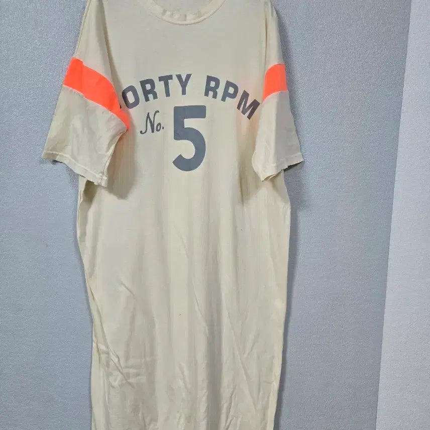 [BUNJANG] Cotton Ivory Short-Sleeve Long Dress / 순면 아이보리 반팔원피스 프리