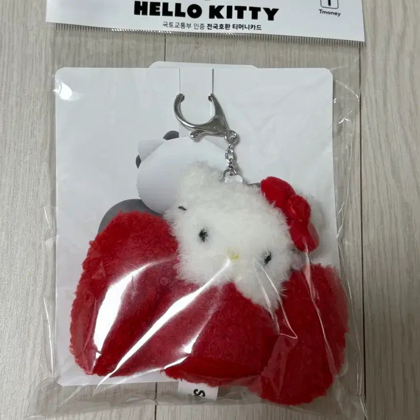 [BUNJANG] Sanrio Hello Kitty T-Money Card Plush Keychain / 산리오 헬로키티 티머니카드 봉제인형 키링