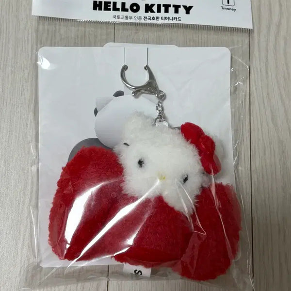 [BUNJANG] Sanrio Hello Kitty T-Money Card Plush Keychain / 산리오 헬로키티 티머니카드 봉제인형 키링