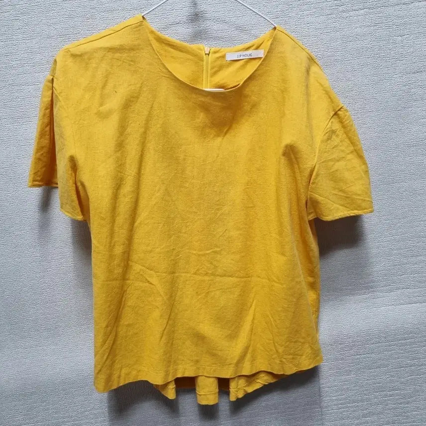 [BUNJANG] J.HOLIC Yellow Short Sleeve Blouse L / 자464 반팔 블라우스
