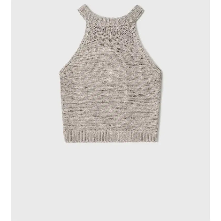 [BUNJANG] Monoha Cotton Halter Knit Gray / 모노하 코튼 홀터 니트 그레이