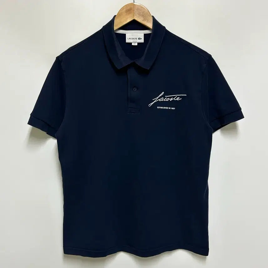 [BUNJANG] Lacoste Navy Polo T-Shirt (Men's 100) / [남자-100]라코스테 네이비 폴로 카라티셔츠