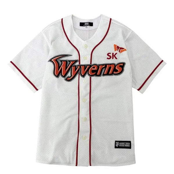 [BUNJANG] ATC SK Wyverns Baseball Jersey - Short Sleeve, No Name (M) / ATC SK 와이번스 져지 야구 유니폼 반팔 노마킹 (M)